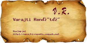 Varajti Renátó névjegykártya